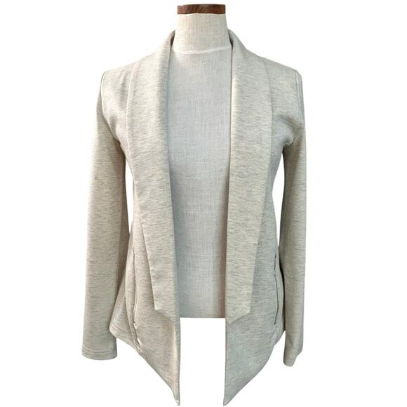 TART Nisha French Terry Blazer Jacket XS Neutral Beige Office Work Relaxed - Picture 3 of 15